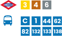 Iconos de transporte público
